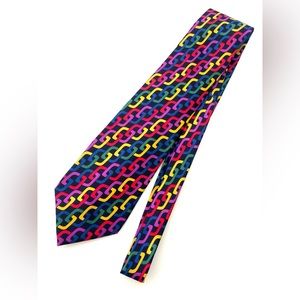 Vintage Bullock & Jones Men's Multi-Color Silk Necktie